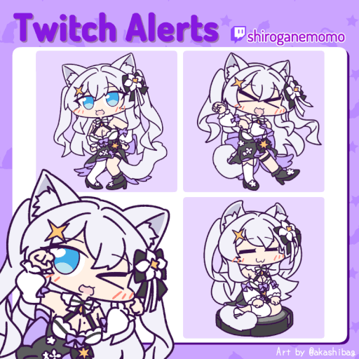Twitch Alerts - 白銀茉茉(@Shirogane_momo)
